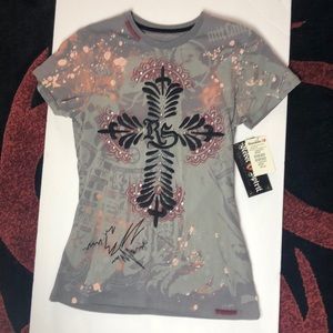 Rebel Spirit embroidered rock n roll screen T